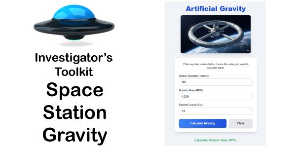 Space Station Gravity Rotation Calculation