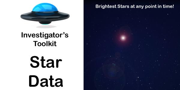 Star Data - the brightest stars at any point in time